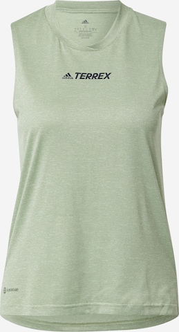 adidas Terrex Sports Top in Green: front