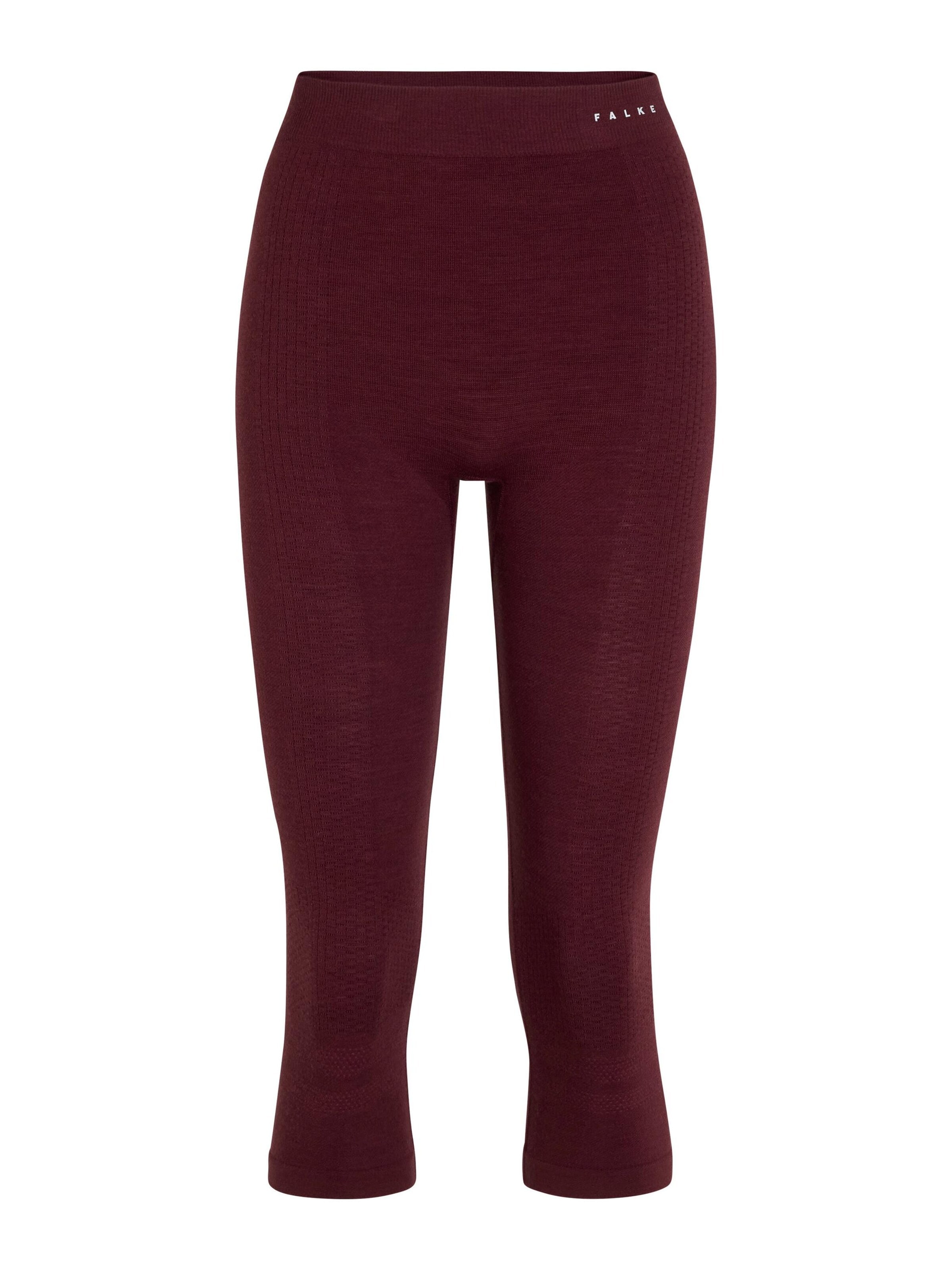 FALKE Tights 'Thermozone 3/4' in XS in Bordeaux, Item view