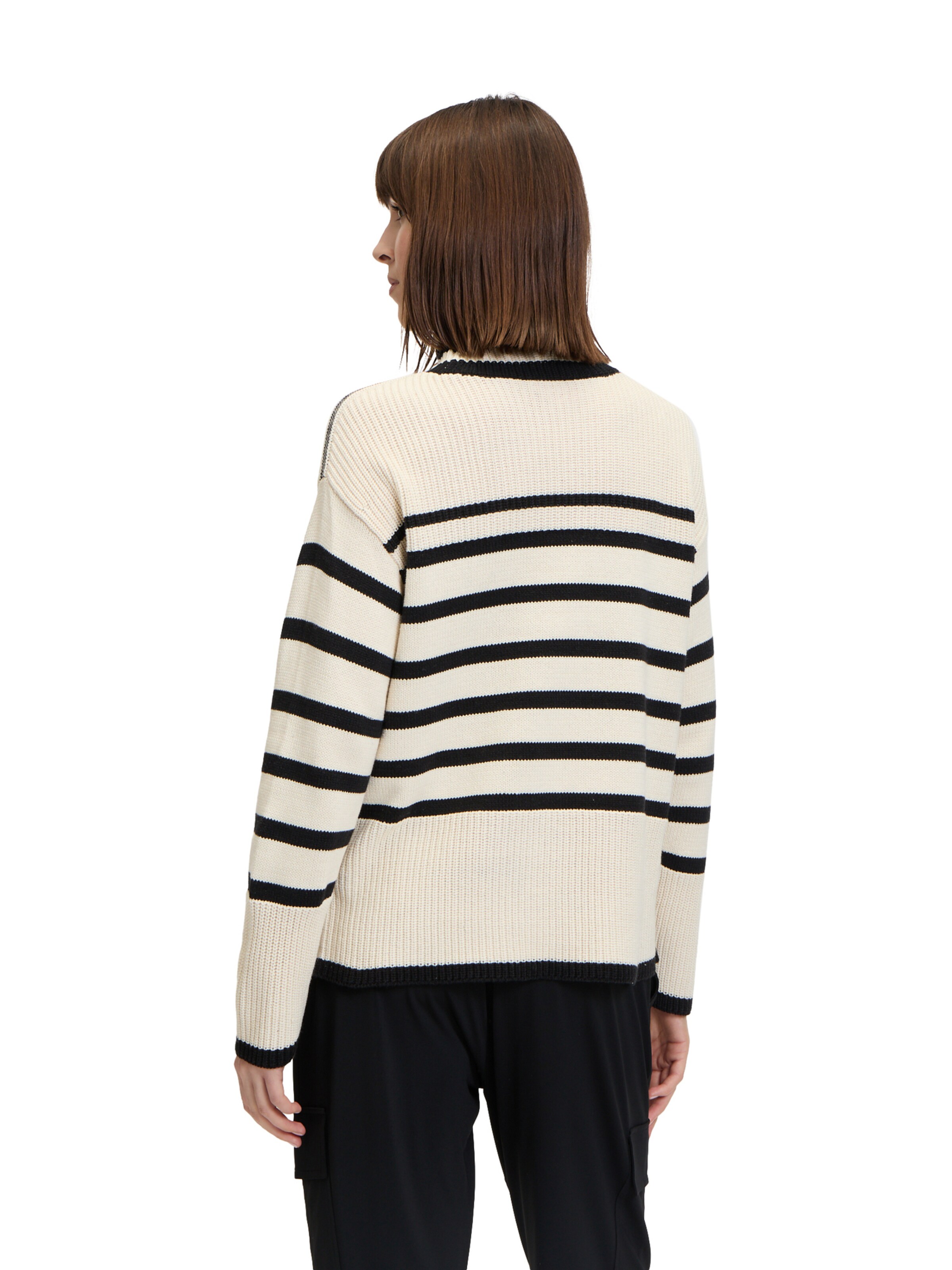 Betty Barclay Grobstrick-Pullover mit Streifen in Beige