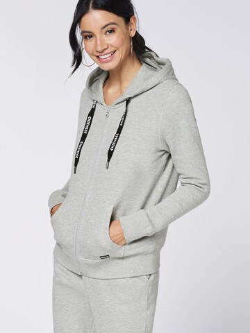 CHIEMSEE Zip-Up Hoodie in Grey