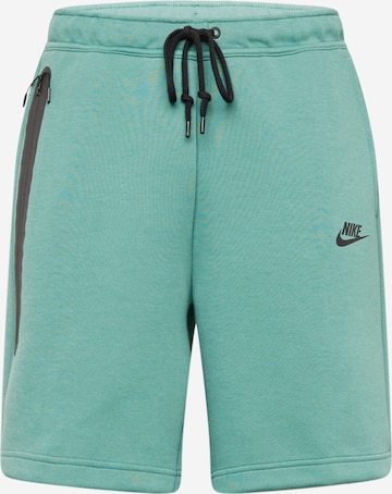 Nike Sportswear Широка кройка Панталон в зелено: отпред