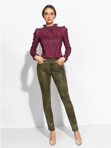 JIORO Slimfit Hose 'ESSENTIALS'‌‌‌‌‌‌ in Grün