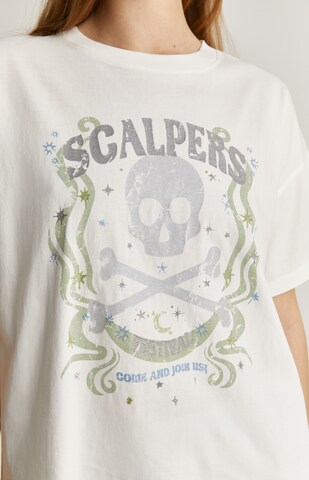 Scalpers T-shirt 'Skull Festival ' i vit