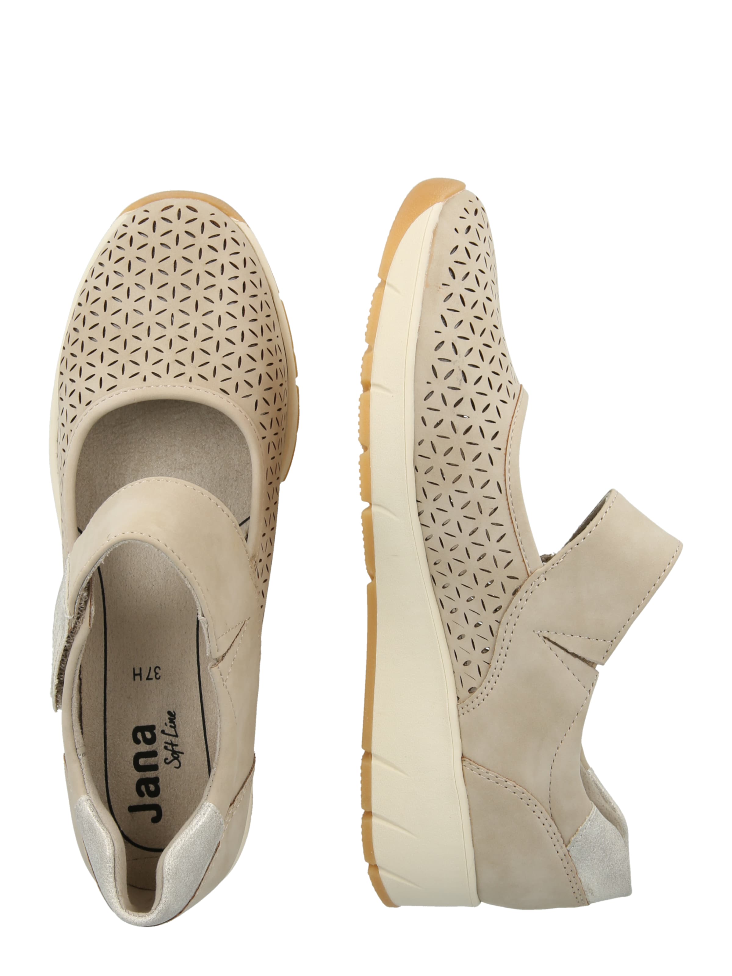 JANA Strap ballerina in Grey