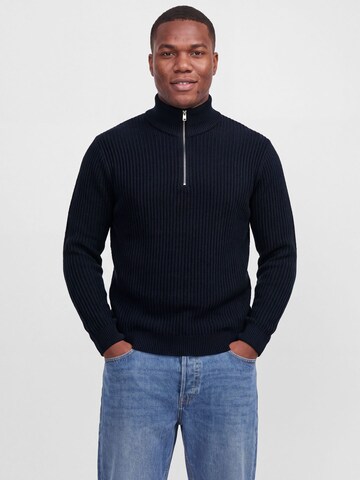 Jack & Jones Plus Tröja 'JJSage' i blå: framsida