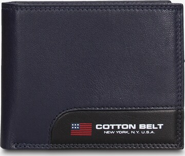 Portamonete 'Portafoglio Uomo Vera Pelle Bicolore - Cotton Belt' di cotton belt in blu: frontale