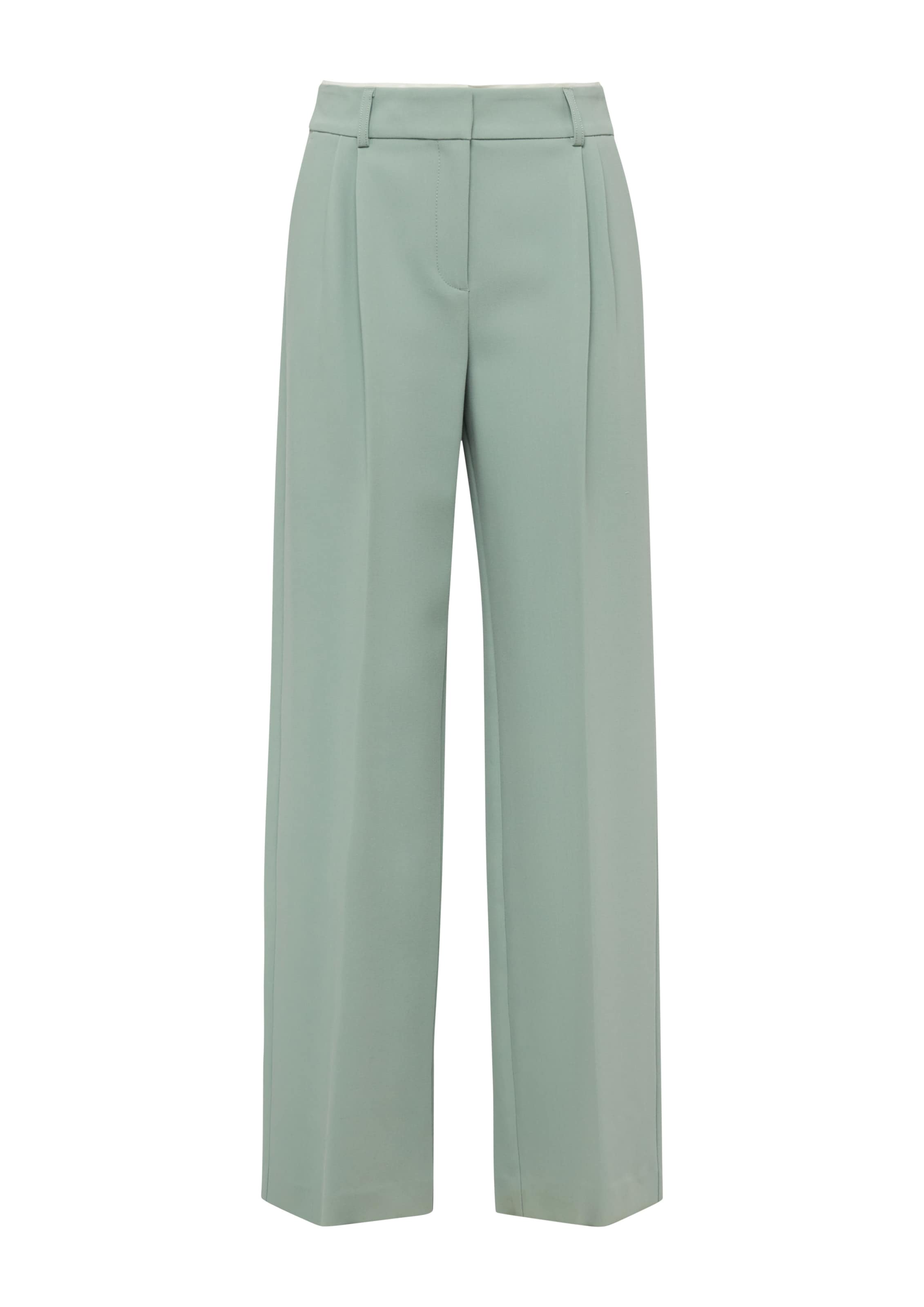 Wide Leg Pantalon à pince COMMA en vert : devant