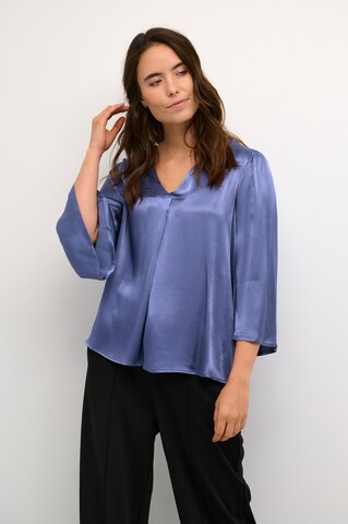 Kaffe Blouse 'Karen' in Blauw: voorkant