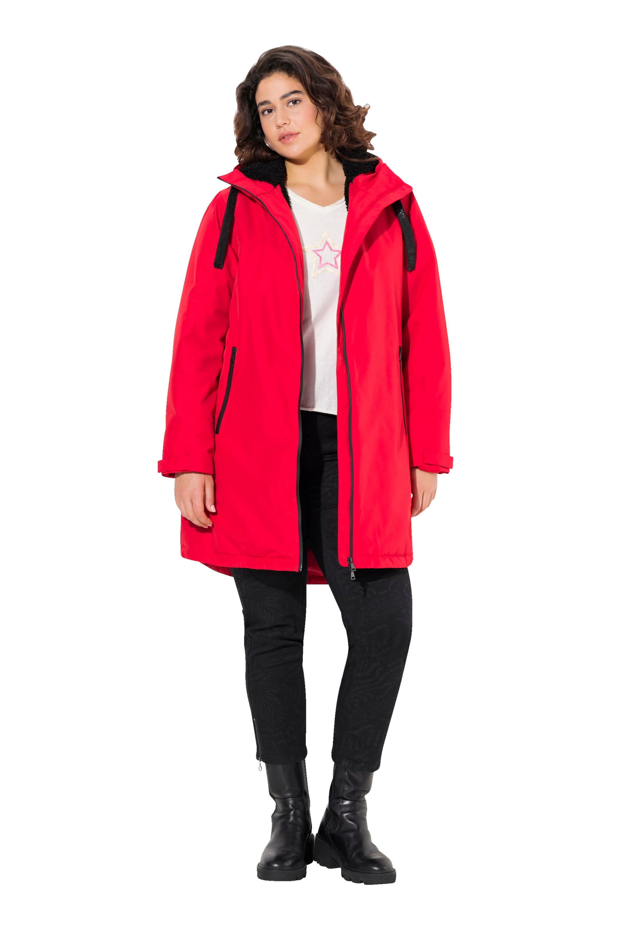 Ulla Popken Übergangsmantel in Pink