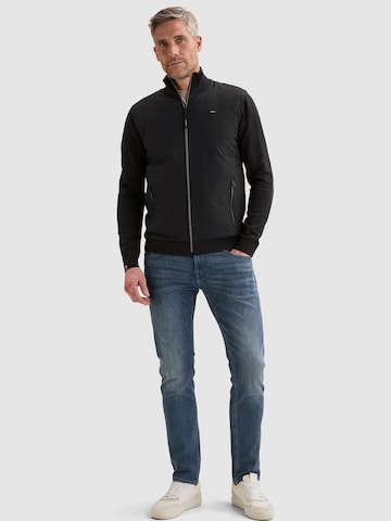 VANGUARD Gebreid vest 'Cardigan in cotton/modal with zipper closure' in Blauw