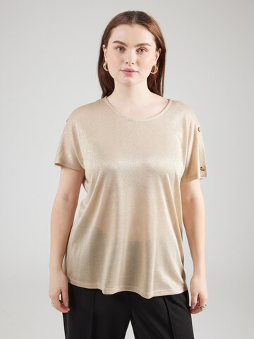 T-shirt 'VMCBROOK' Vero Moda Curve en beige : devant