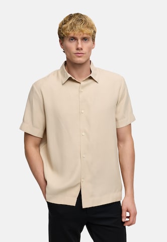Coupe regular Chemise 'Eckdahl' Kronstadt en marron : devant