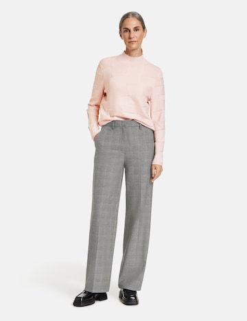 GERRY WEBER Wide leg Trousers with creases in Grey