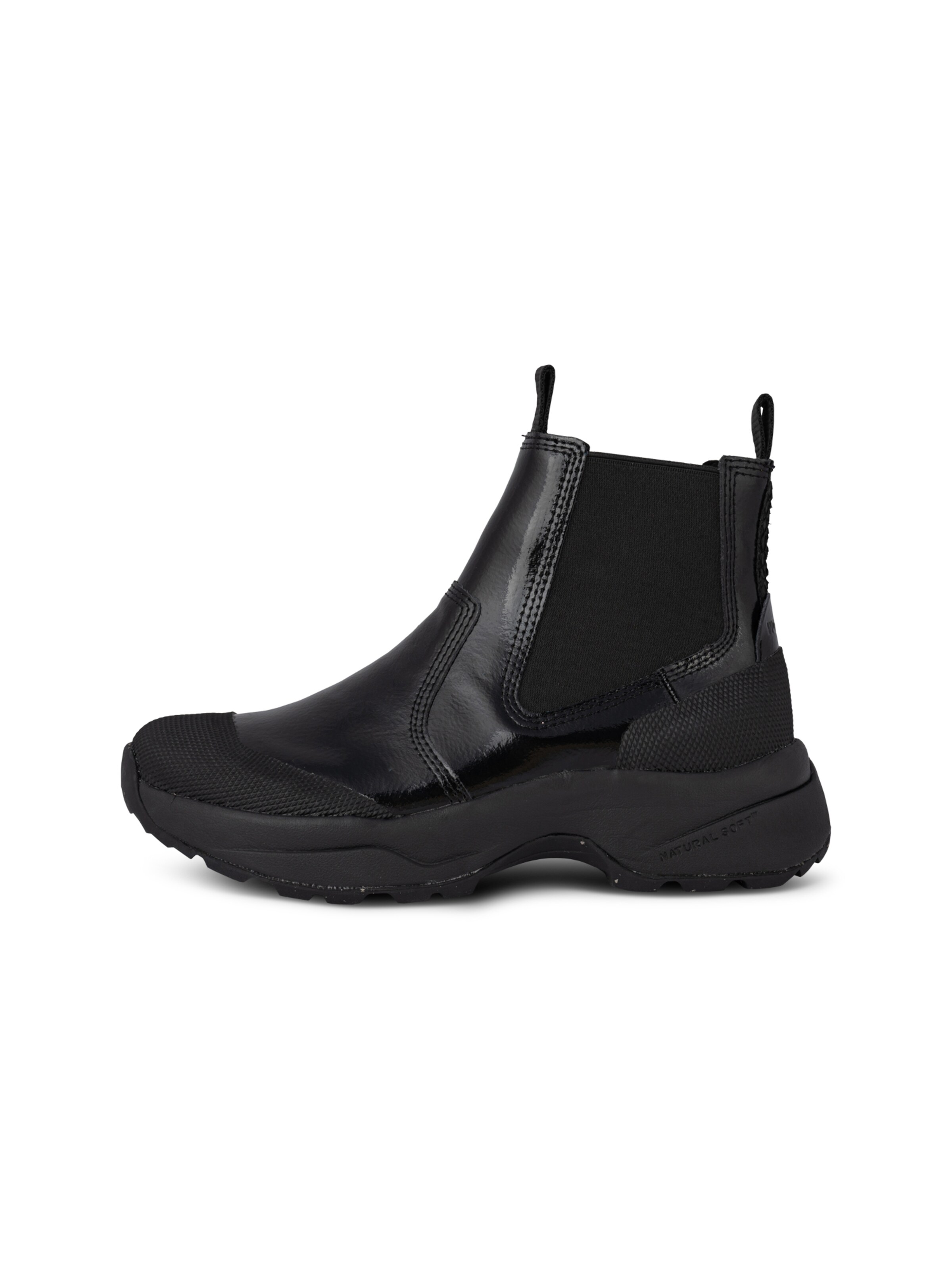 WODEN Chelsea Boots 'Hega Patent' i sort