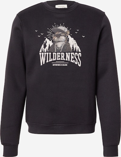 BLEND Sweater majica 'BHIAN' u bež / smeđa / tamo siva / crna, Pregled proizvoda