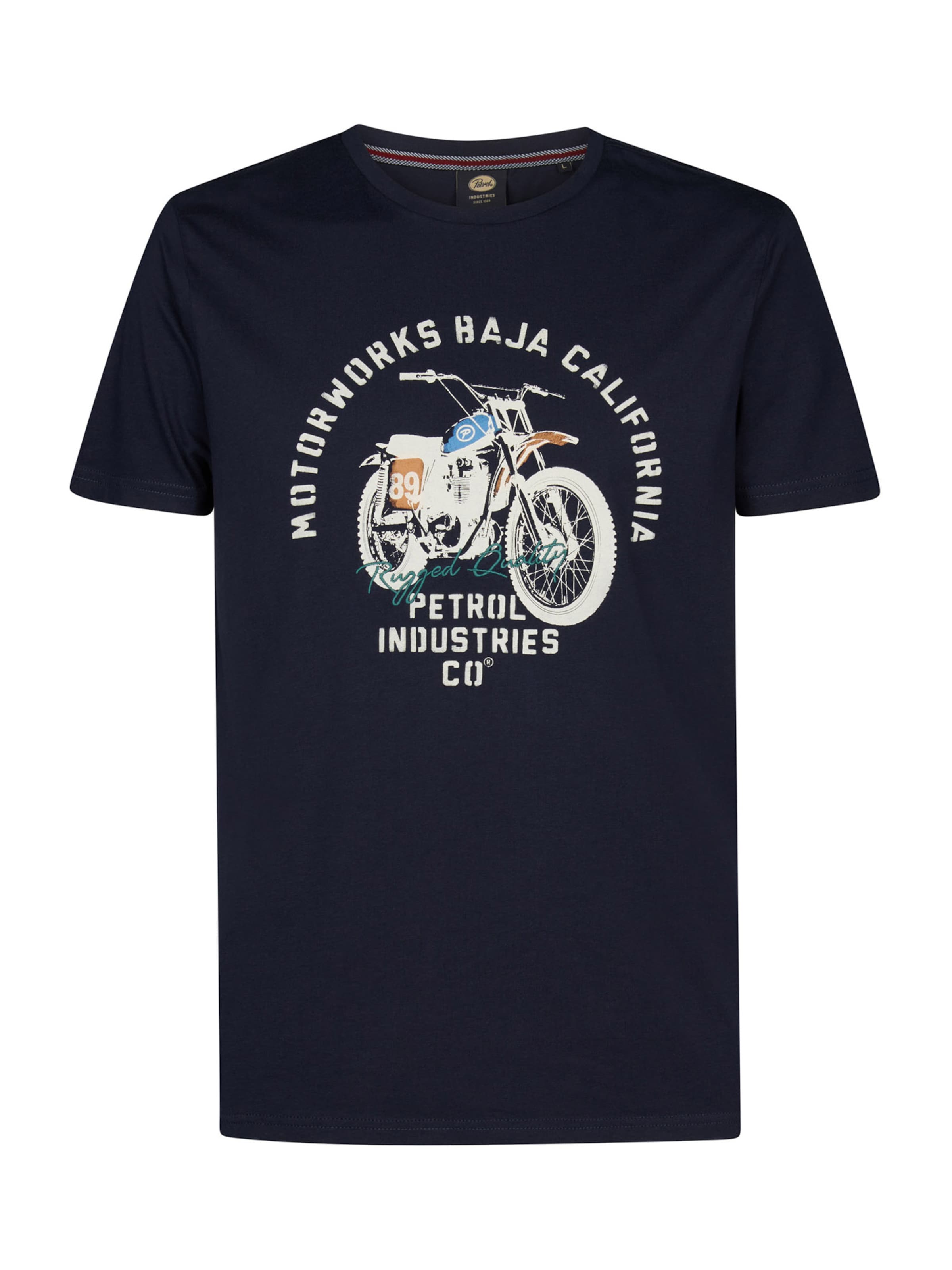 T-Shirt Petrol Industries en bleu : devant