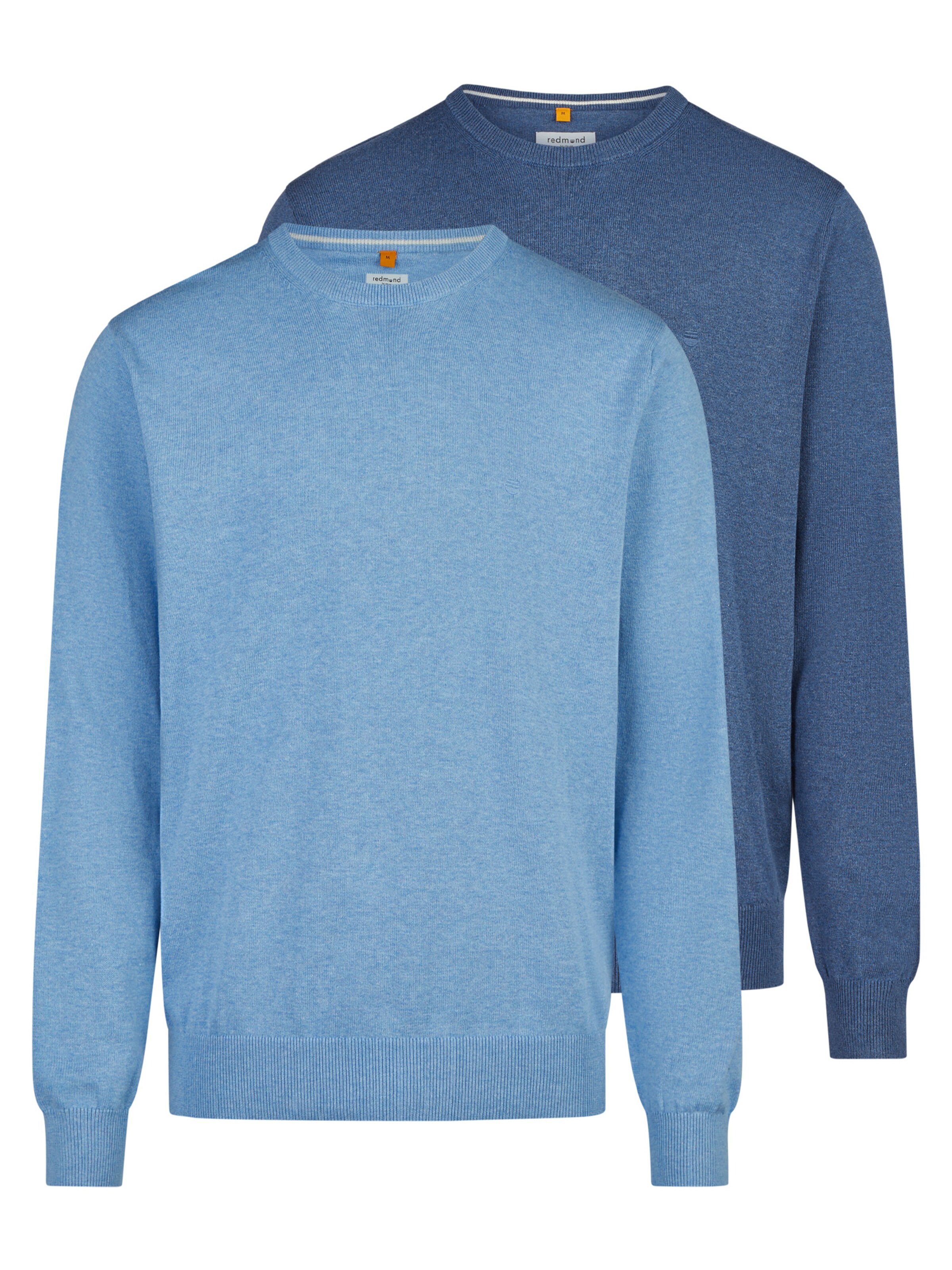 redmond Trui 'Basic' in Blauw: voorkant