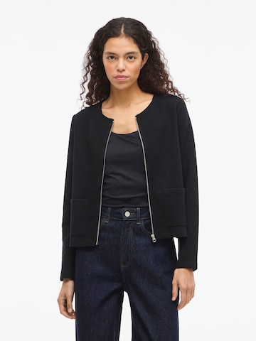 VILA Πλεκτή ζακέτα 'VIGARDEN' σε μαύρο: μπροστά