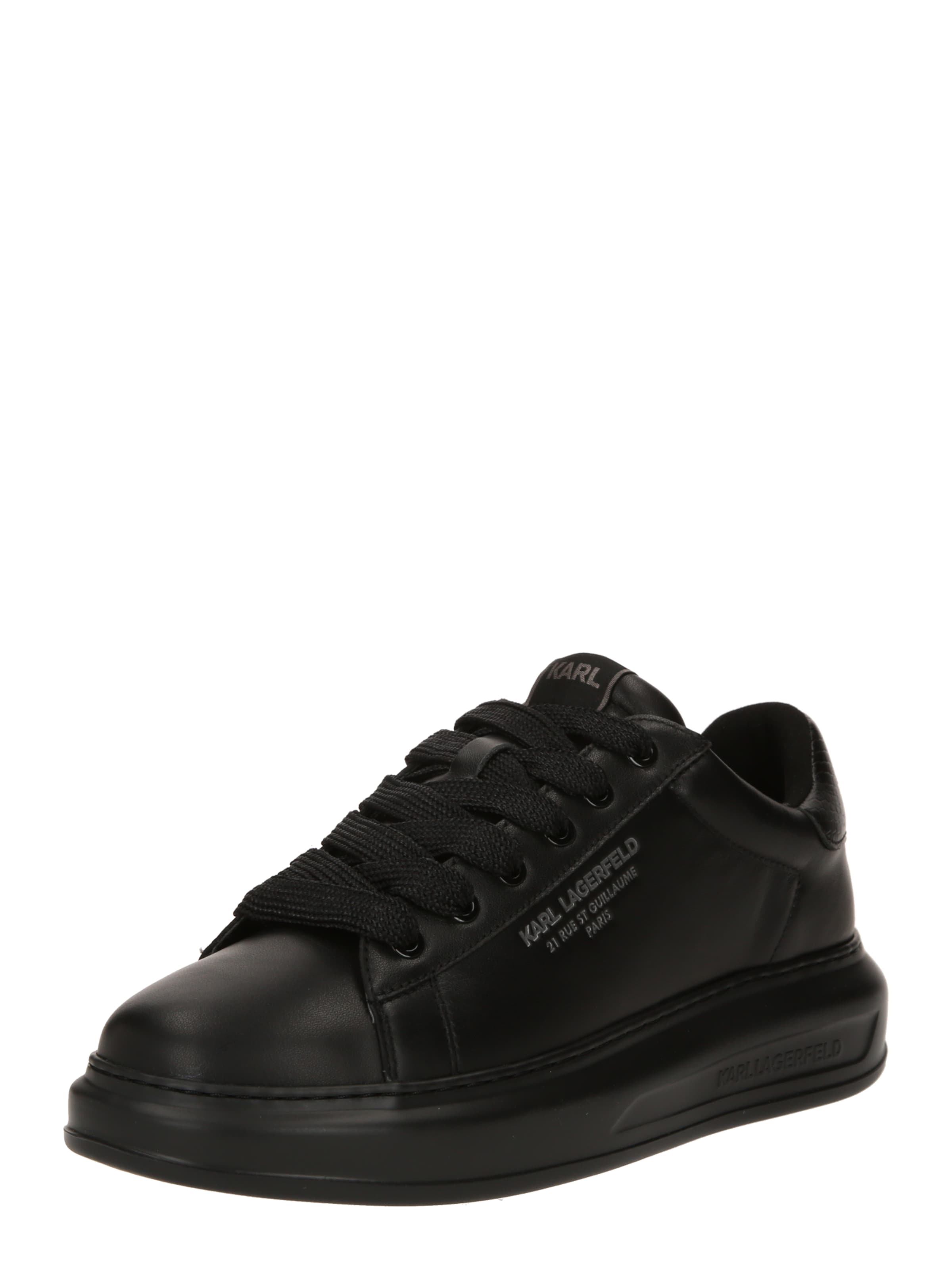 Sneaker low de la Karl Lagerfeld pe negru: față