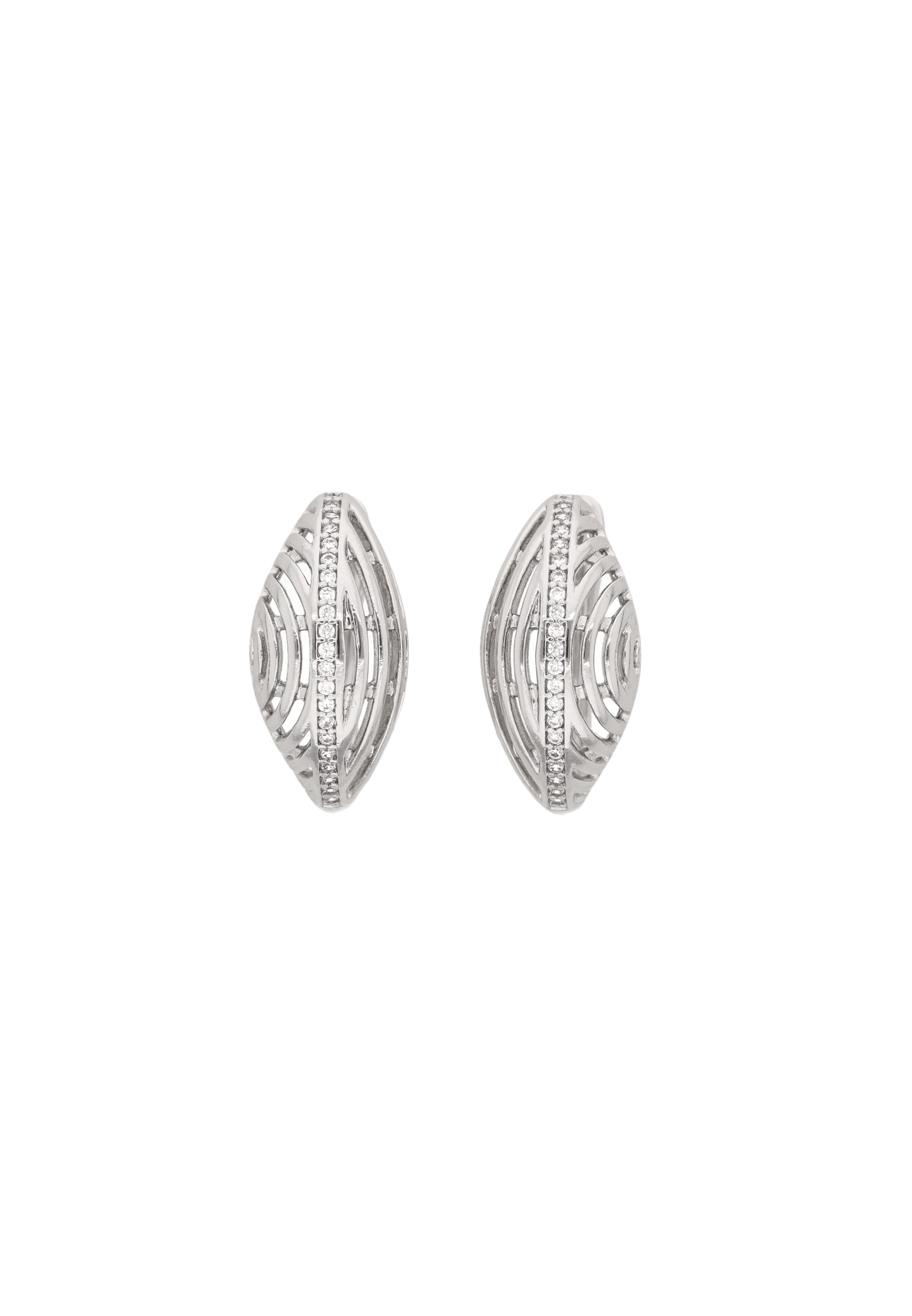 Boucles d'oreilles GRASSLAND en argent : devant