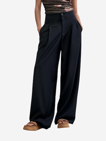 Desigual - Pierna ancha Pantalón en negro