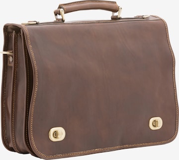 Borsa portadocumenti di Viola Castellani in marrone: frontale