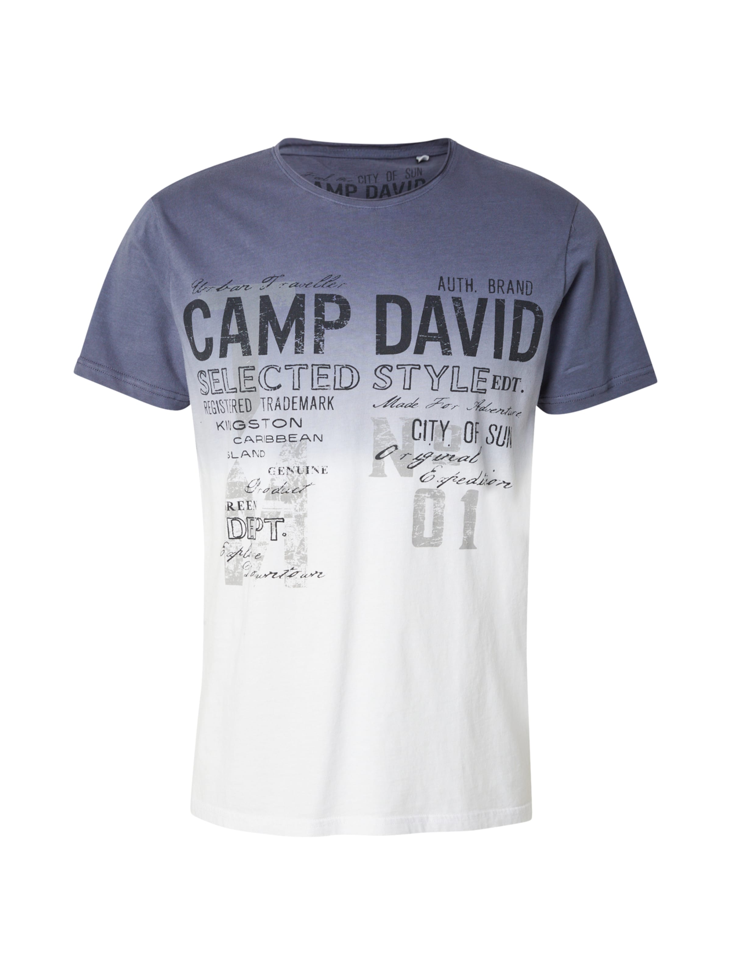 T-Shirt CAMP DAVID en bleu : devant