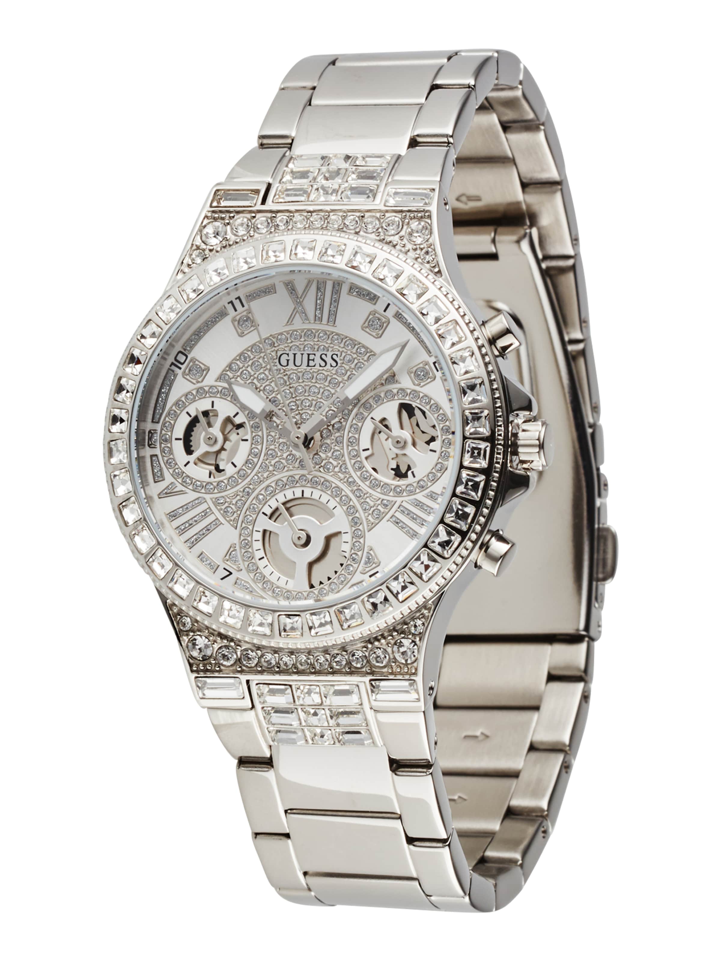 GUESS Analog Watch 'Moonlight' in Silver: front