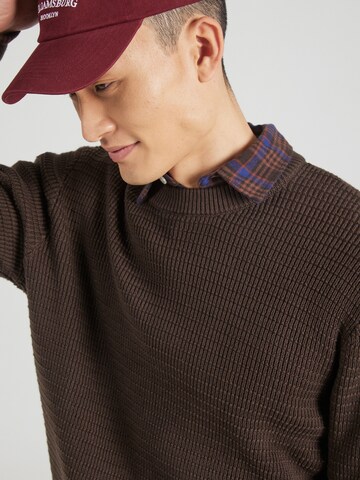 SELECTED HOMME Pulover 'SLHTheo' | rjava barva