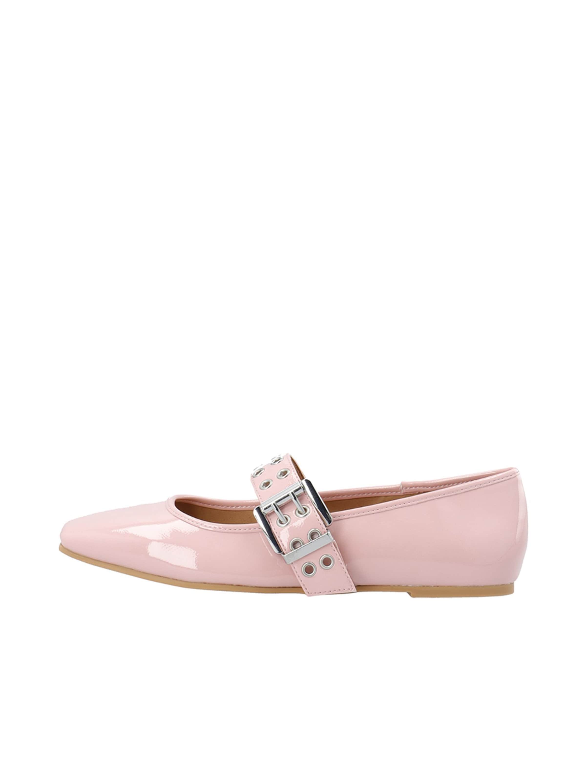Bianco Ballerinasko med rem 'ROSE' i pink: forside