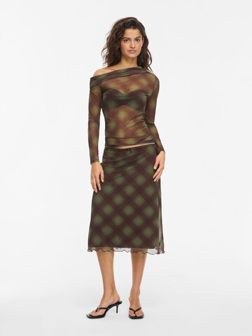 Noisy may - Falda 'NMJUDITH MESH' en marrón: frente