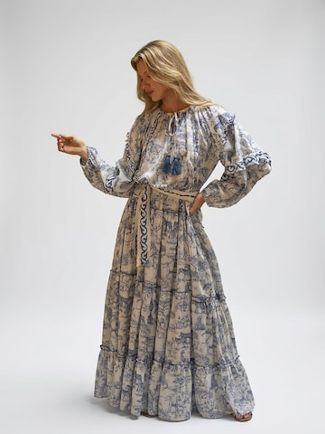 Miss June Dress 'Robe Longue Francesca' in Blue