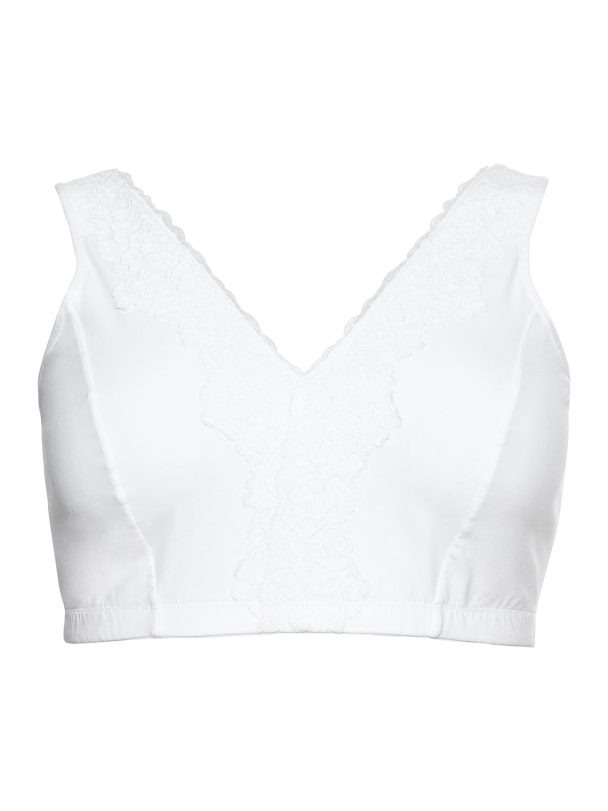 SHEEGO Õlapaelteta topp Rinnahoidja, värv valge: eest vaates