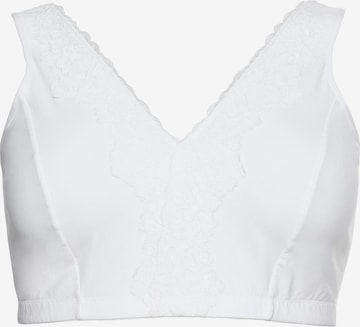 SHEEGO Bralette Bra in White: front