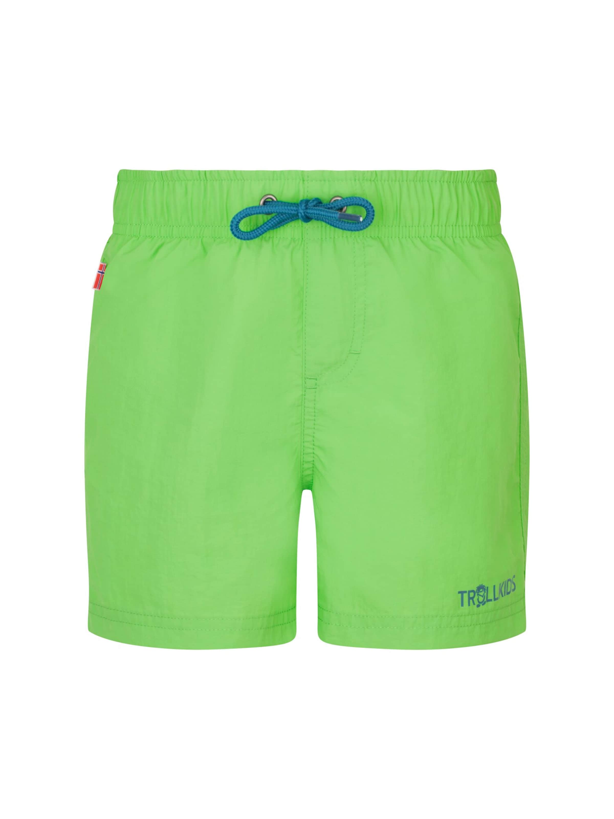 TROLLKIDS Board Shorts in Green: front