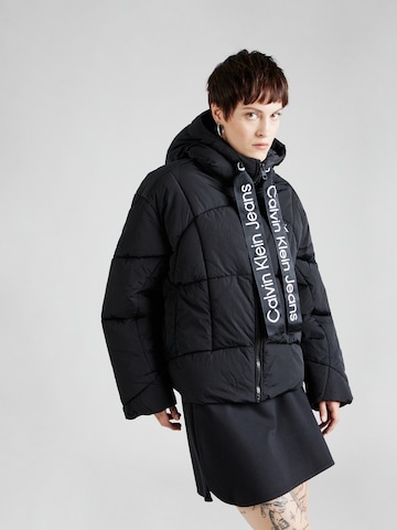 Calvin Klein JeansPrijelazna jakna - crna boja: prednji dio