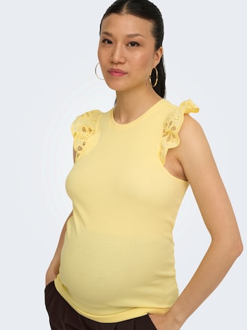 Only Maternity Koszulka 'OLMCESME' w kolorze żółty