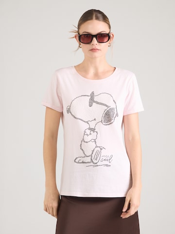 PRINCESS GOES HOLLYWOOD T-shirt 'SNOOPY More Cool' i rosa: framsida