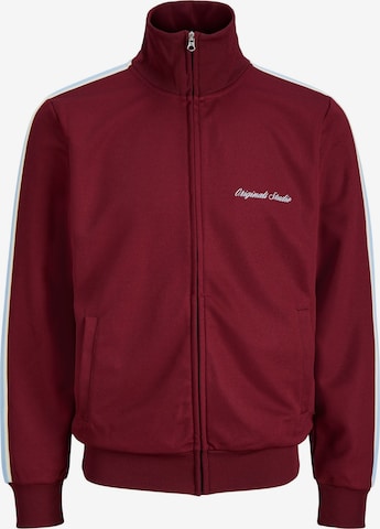 JACK & JONES - Sudadera con cremallera en rojo: frente