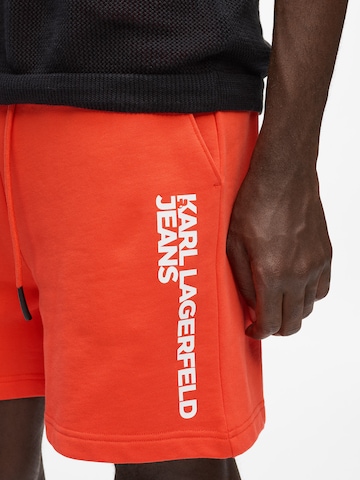 KARL LAGERFELD JEANS Loosefit Broek in Rood