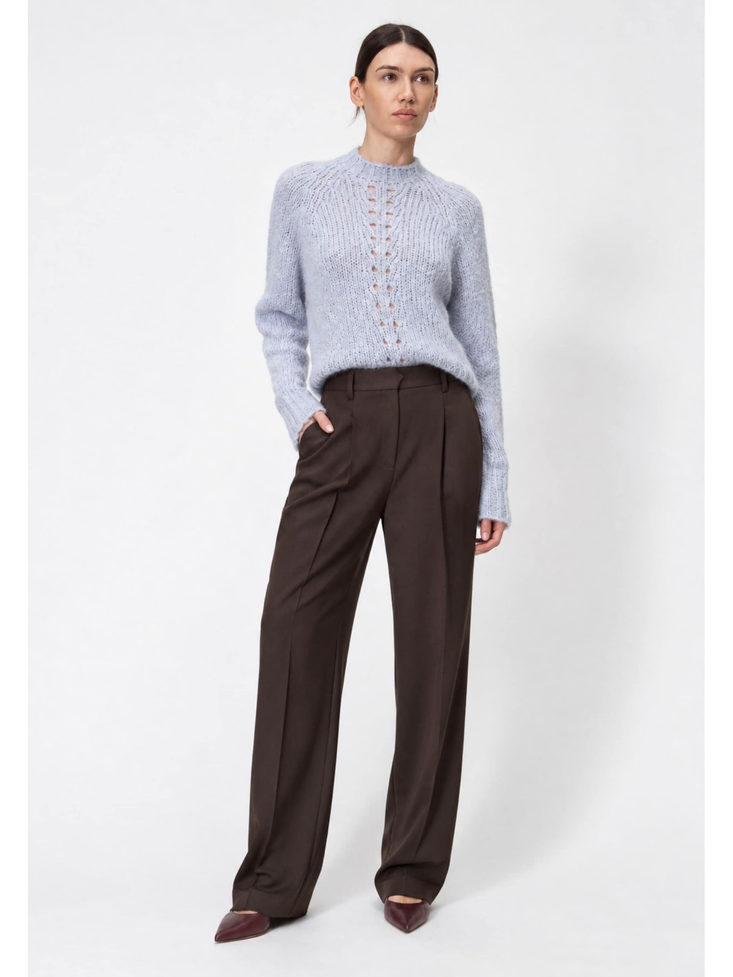 Twinset - Pantalón 'Tailored brown trousers' en marrón