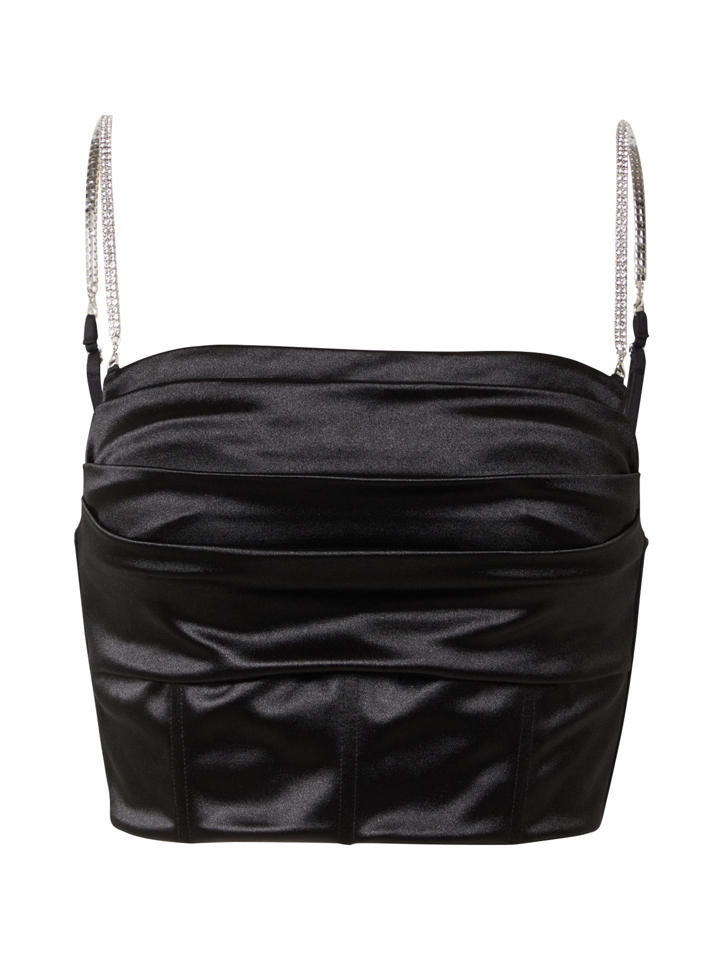 Top 'ELENI' di ABOUT YOU x Alina Eremia in nero: frontale