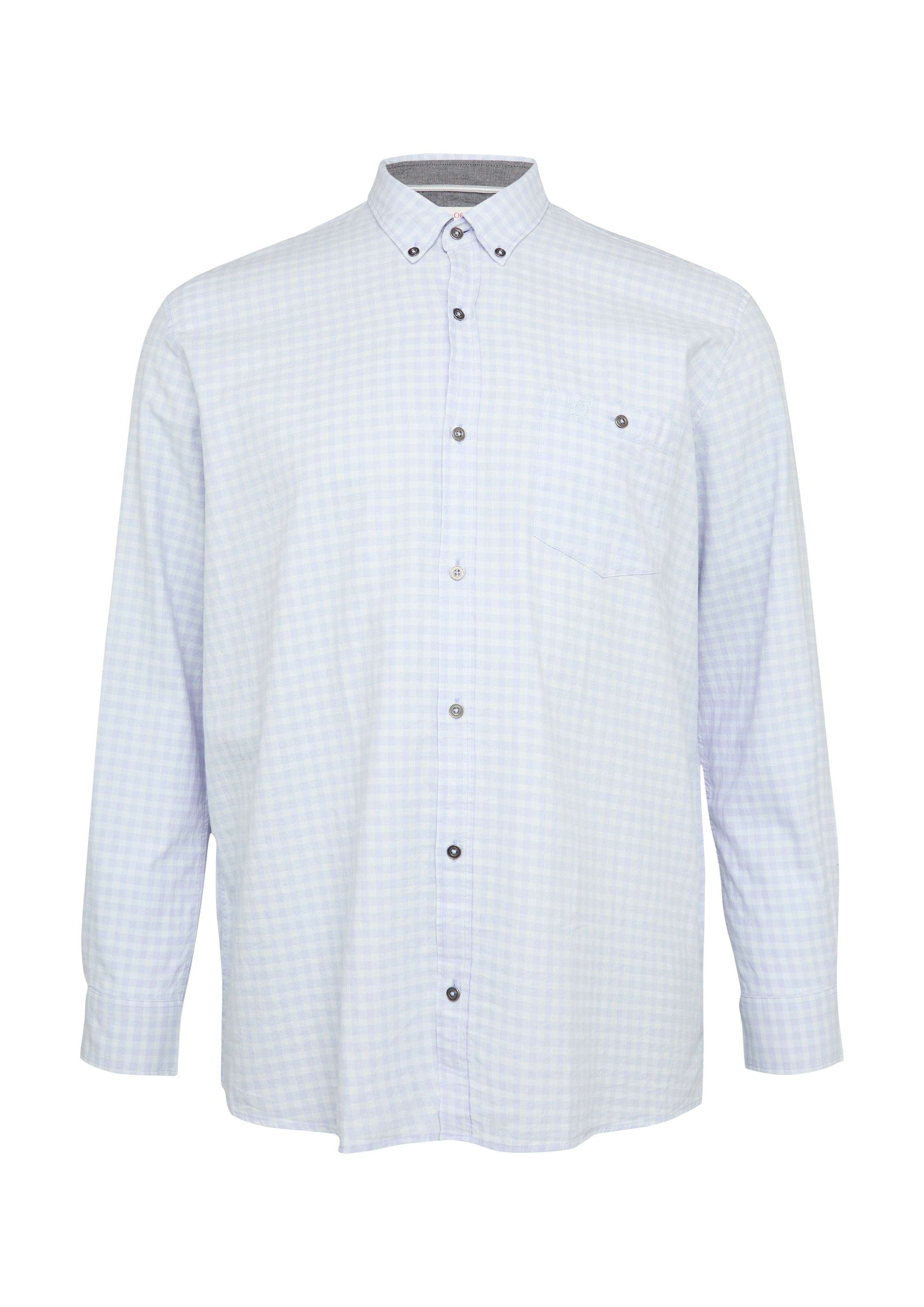 s.Oliver Men Big Sizes Button Up Shirt in Blue: front