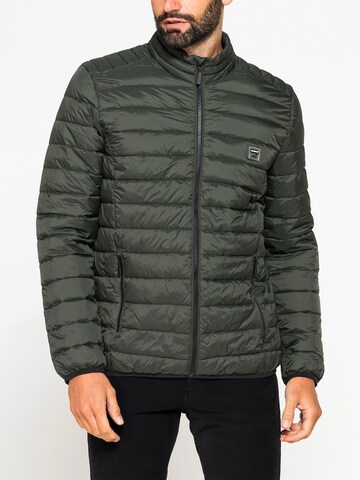 Carrera Jeans Outdoor jacket 'Upright-Collar' in Green