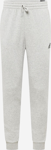 ADIDAS SPORTSWEAR Tapered Workout Pants 'Essentials' in Grey: front