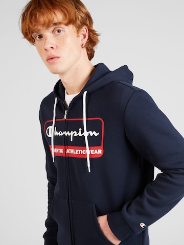 Champion Authentic Athletic Apparel Zip-Up Hoodie in Blue