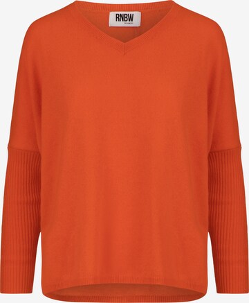 Rainbow Cashmere Sweater in Orange: front