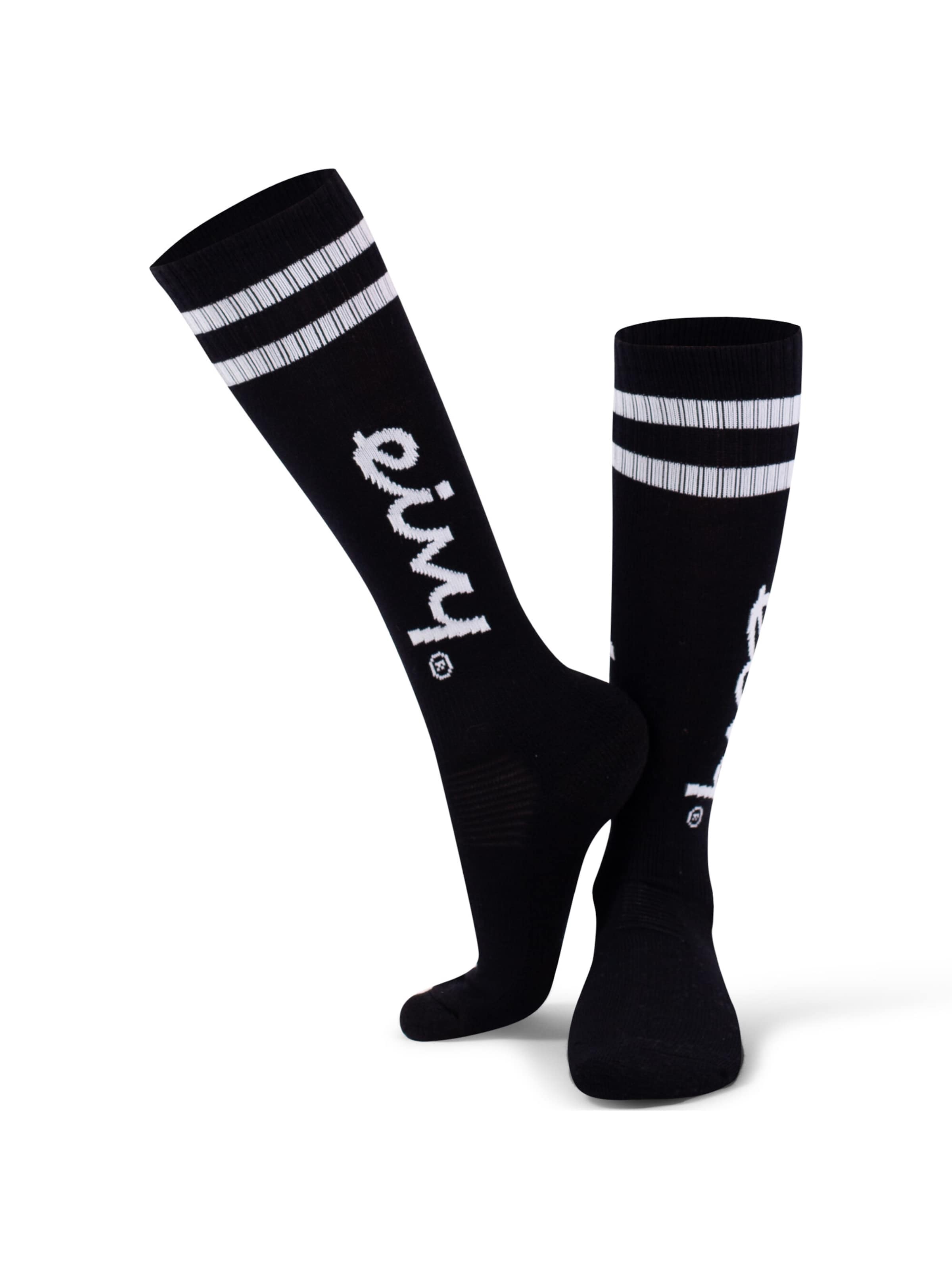 Eivy Cheerleader Wool Socks in Schwarz: Vorderseite