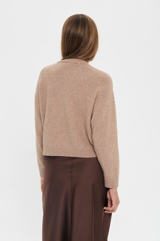 SAINT TROPEZ Knit cardigan ' NovaSZ' in Beige
