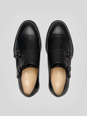 Solari Milano Schnürschuh 'Monk Strap' in Schwarz